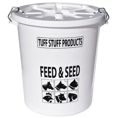 Tuff Stuff Products Tuff Stuff Products FS12 12 gal & 50 lbs Hd Feed & Seed Storage with Locking Lid FS12